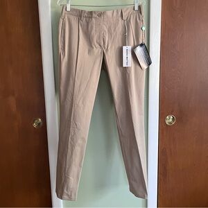 Mario Matteo Italy Women’s 6 Cotton Khaki BEIGE Chinos Flat front Mid-rise 31x29